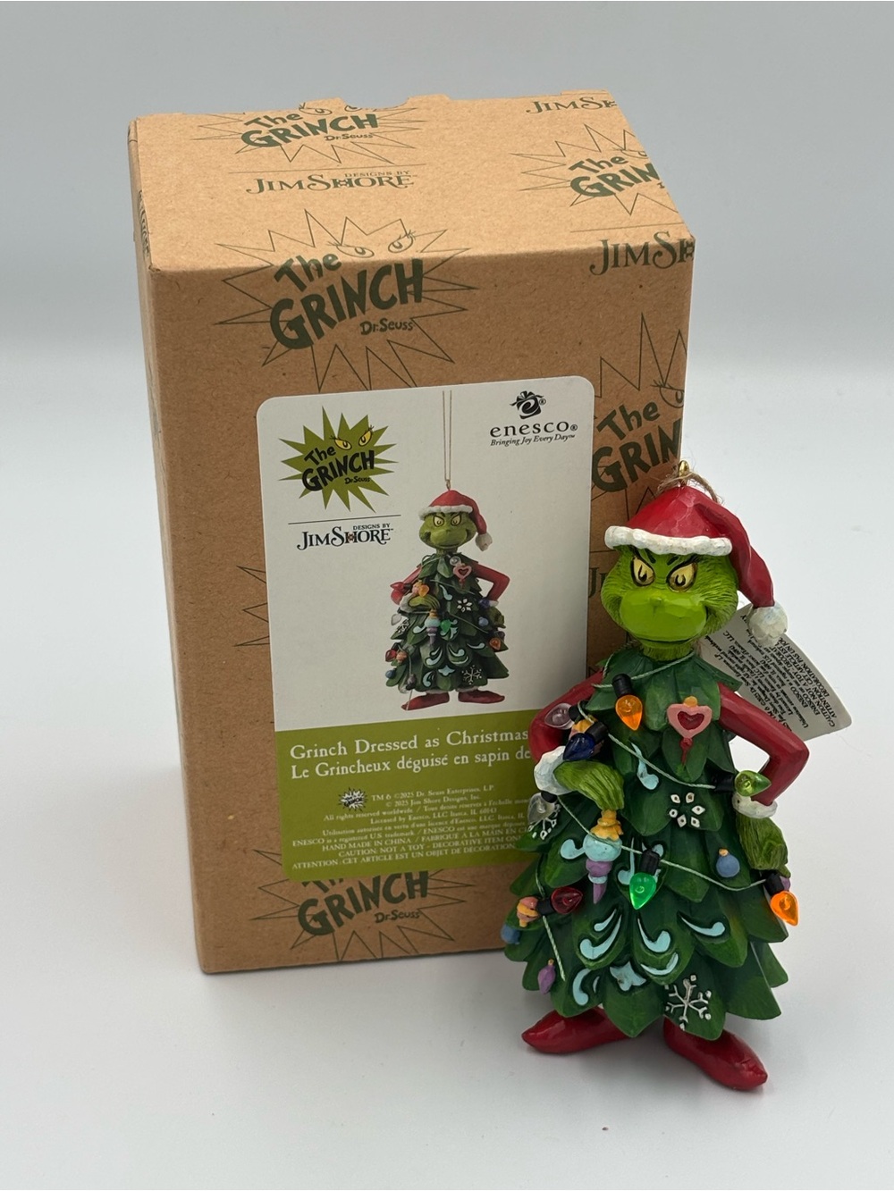 Jim Shore Dr. Seuss Grinch Dressed as Christmas Tree Ornament 6017078